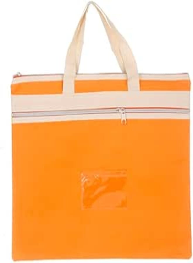 3A Fabric Paper Binder 30 * 36 cm With Zipper 1 Piece - Orange 280